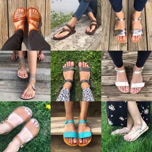 Minimalist barefoot summer sandals for women