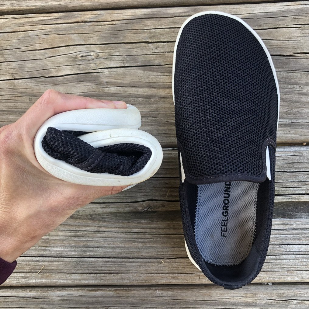 feelgrounds barefoot shoes Droptop review close up