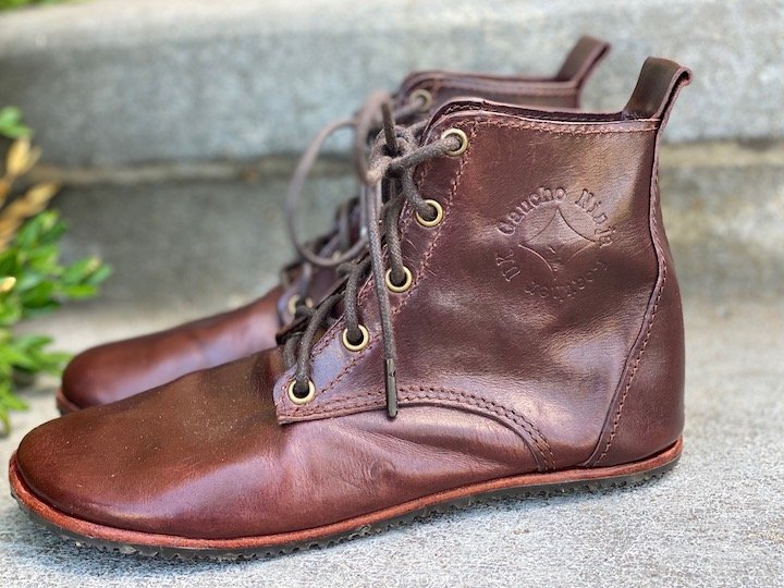 close up of the Gaucho ninja chukka barefoot handmade boot side view