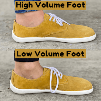 Shoes for low sales volume feet