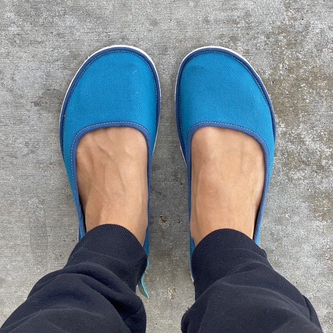 Ursanina customer barefoot ballet vegan flats in blue