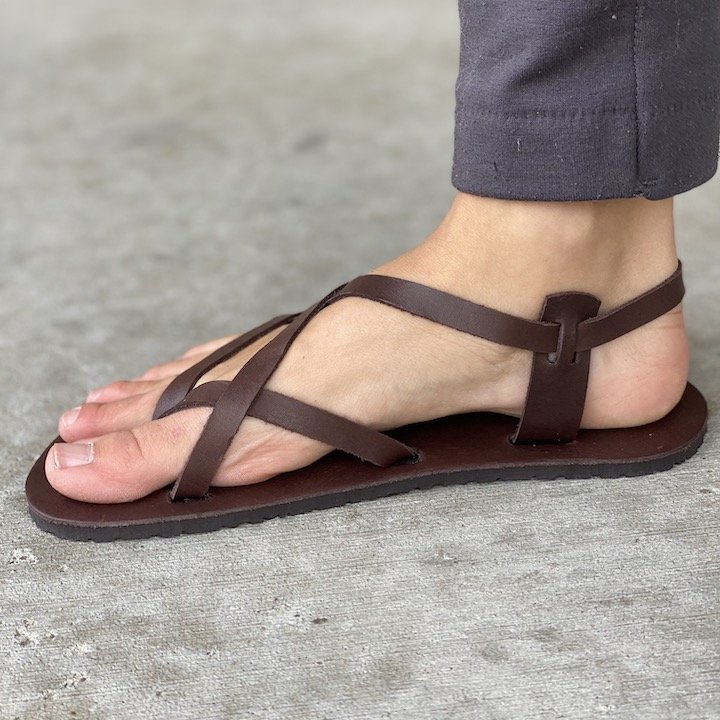 Rückzug Schleifen Stapel leather barefoot sandals einfügen Dynastie Kalb