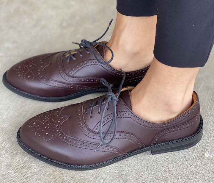 Ladies shop heeled brogues