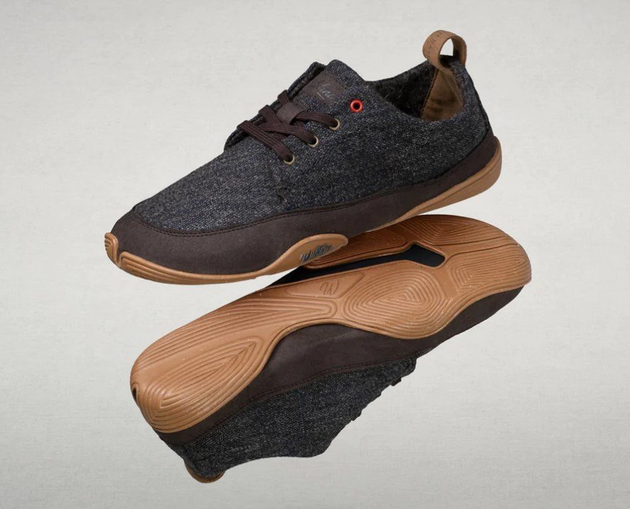 Stock image of Wildling Shoes Emmer low cut wool winter shoe sustainably made and ethically produced barefoot shoe