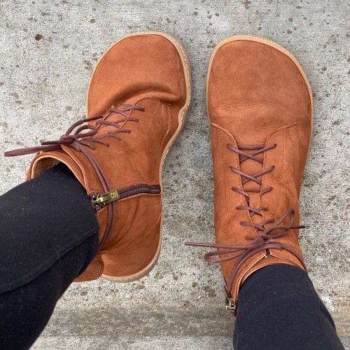 Barefoot Shoes, Mens Wide Toe Box Comfy Shoes, Coffee Brown