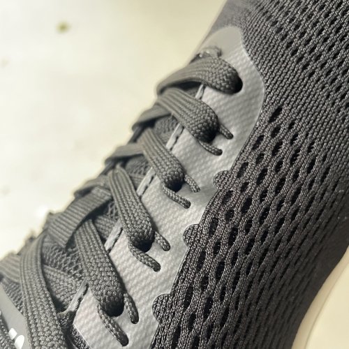 Close up of the mesh and laces on Freet Vibe barefoot sneakers